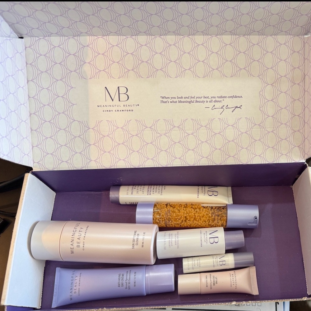 Meaningful Beauty Skincare Collection in Purple and Cream